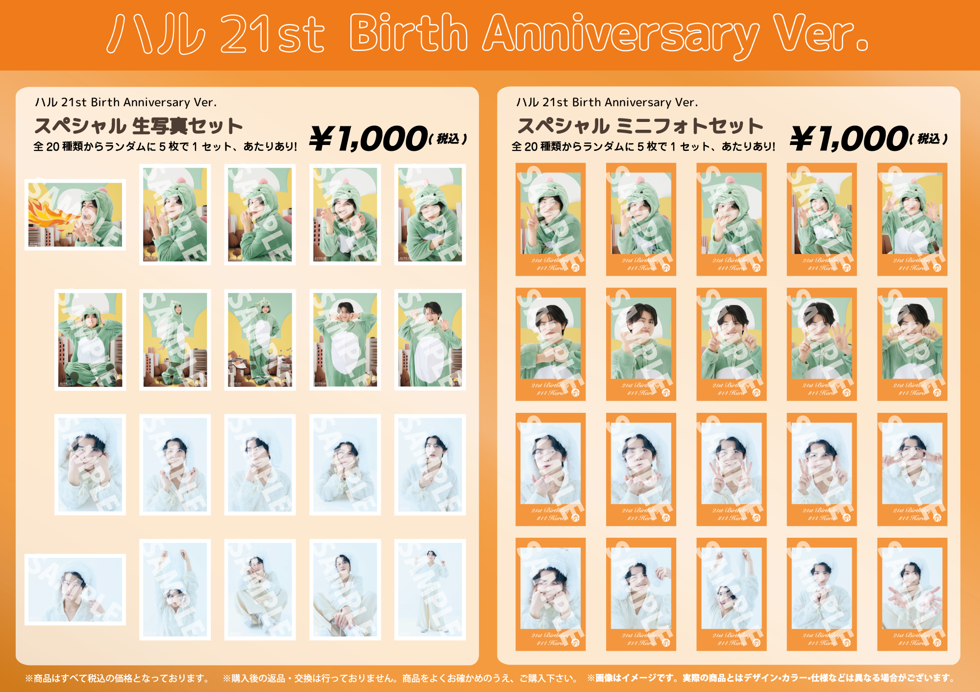 FC会員限定】「HARU 21st Anniversary SPECIAL GOODS」&生写真・ミニ